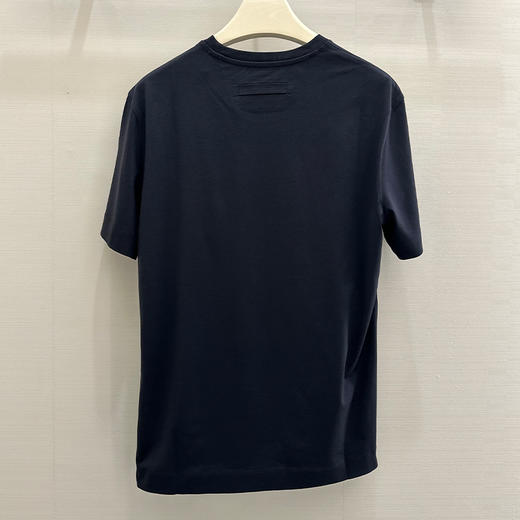 ZEGNA 杰尼亚 男士棉质圆领短袖T恤 深蓝色 UH360A3 H765NL B09 商品图1
