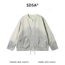 SDSA男装2026新款高贵轻奢潮牌时尚简约工装拉链圆领夹克外套百搭