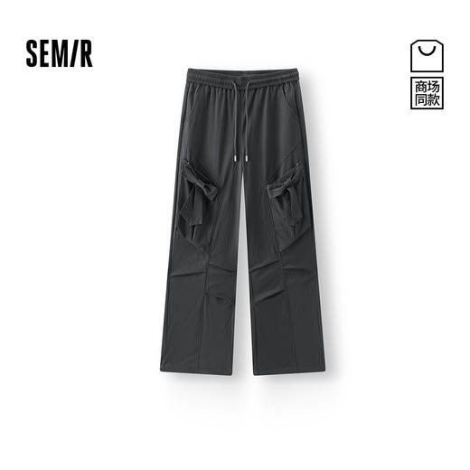 商场同款|森马休闲裤女春季蝴蝶结工装裤2026新款潮酷甜酷阔腿裤 商品图0