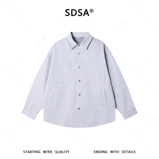SDSA男装2026新款高贵轻奢老钱风多口袋设计长袖衬衫百搭休闲衬衣 商品图0
