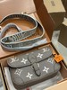F020501大象灰老花法棍包翻盖休闲腋下斜挎单肩包 商品缩略图1