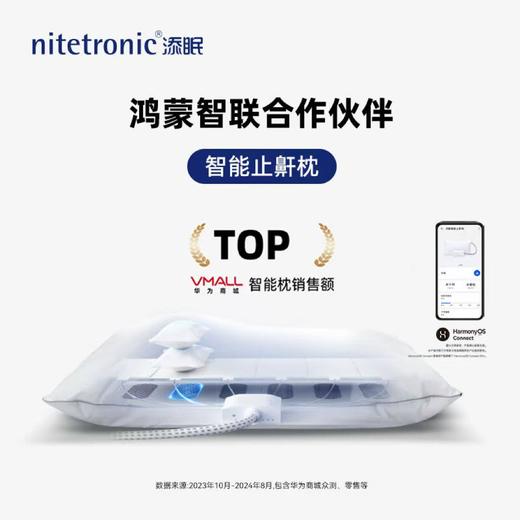 低于官方双11/双12【15天试睡】【乳胶/记忆棉枕芯可选 高度可调 app监测】nitetronic添眠智能止鼾枕Z3/Z2/Z6 德国智能打鼾助眠减鼾专用枕防打呼噜 礼盒装顺丰发货 商品图6
