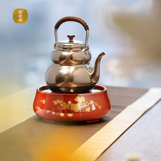 【莺歌烧旗舰店】朱地葫芦纹福禄礼赠套装 商品图1