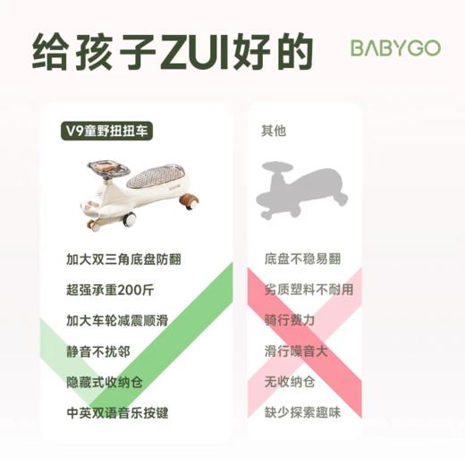 BABYGO 扭扭车【V9童野】 商品图3