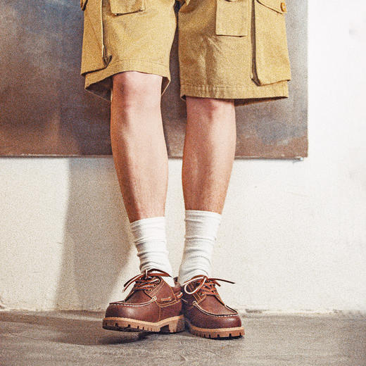 【马登男鞋】2025夏季新款复古帆船鞋低帮英伦风工装鞋潮流百搭休闲真皮鞋 商品图2