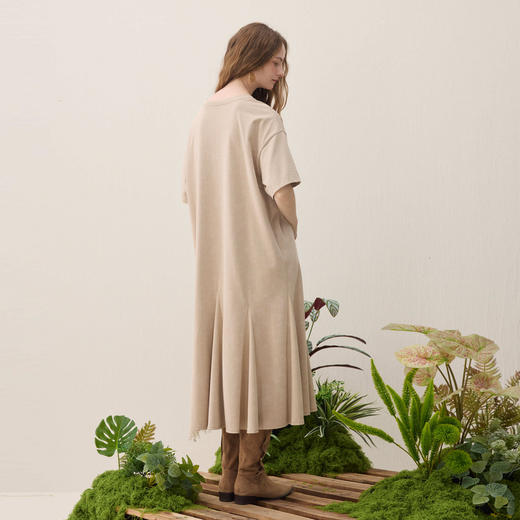 谜底连衣裙短袖2026年春季新品复古蕾丝流苏拼接度假女261ML0026 商品图2