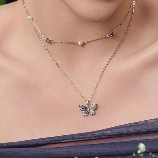 2楼Fellala/翡拉拉「蝴蝶」高级感满天星设计项链货号926434205吊牌价1399现价1259 商品图3