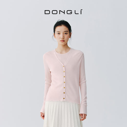 东黎 • 我不被驯化 华尔街 山羊绒女士V领长袖开衫 5018 商品图2