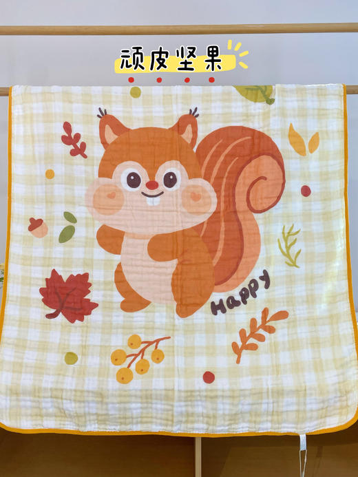 松植屋全棉A类母婴级高密绉纱毯子婴儿浴巾纯棉纱布宝宝新生儿童吸水巾 商品图1