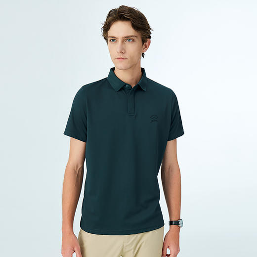 【防晒】德鲨纯色短袖翻领T恤男2026夏新款休闲上衣POLO衫 商品图1