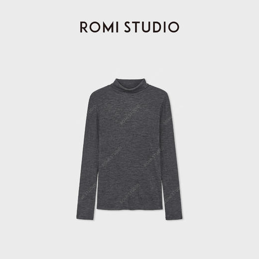 ROMI STUDIO丝光羊毛山羊绒桑蚕丝混纺高领打底上衣 RWCAS06192 商品图0