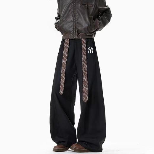 F020533时尚腰带西裤弯刀裤高质量百搭长裤情侣款 商品图0