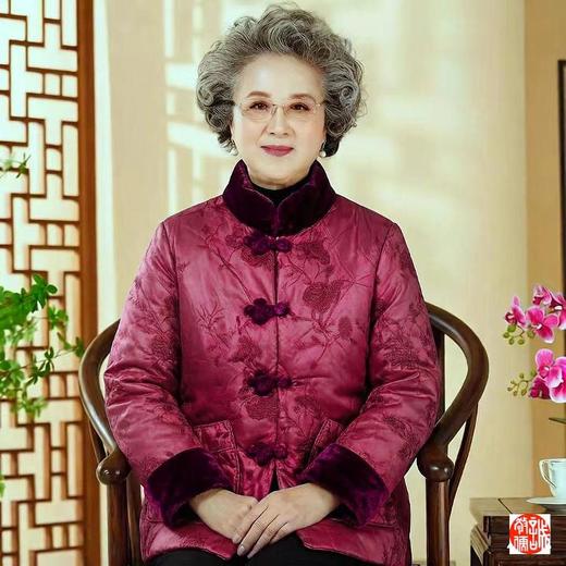 【特价清仓】老年人冬装女纯棉棉服外套婆婆妈妈冬季全棉加厚棉袄奶奶太太棉衣09096 商品图0