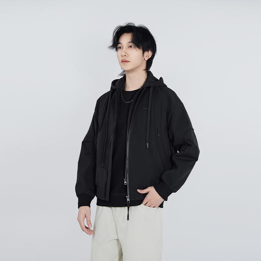 【新品上新】HX 春季带帽茄克衫宽松S105611068101 商品图1