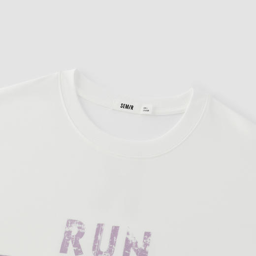 商场同款|森马长袖T恤男春季渐变水洗上衣2026新款字母印花针织衫 商品图2