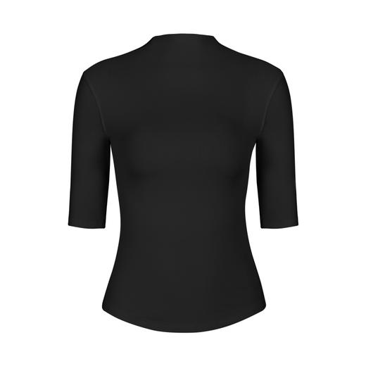 跃牌【倚窗听雨】Athena lulu兰精莫代尔瑜伽服女高领中袖裸感修身显瘦运动短袖T恤DA163 商品图3