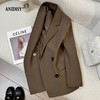 2026春装时尚翻领长袖双排扣西装外套 商品缩略图2