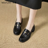 西遇厚底乐福鞋女鞋2026新款春季英伦风JK小皮鞋金属扣装饰单鞋子V0166267 商品缩略图2