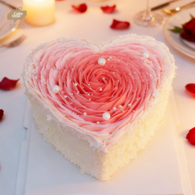 情人限定「心焰玫礼」 爱心玫瑰花蛋糕