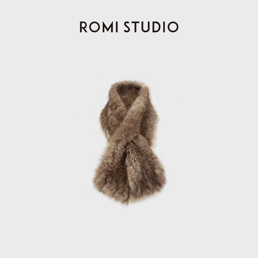 ROMI STUDIO“凛冬显贵”高品质紫丨貂皮柔顺显毛领围巾 RWCWP86494 商品图1