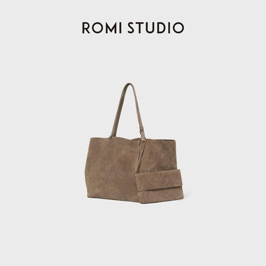 ROMI STUDIO 首饰袋 高丝牛反绒羊皮肩带大托特包 RWCLP37139 商品图1