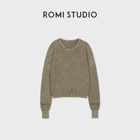ROMI STUDIO“怀旧复古”100%棉炒雪花染色工艺针织衫RWCAST5407