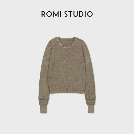 ROMI STUDIO“怀旧复古”100%棉炒雪花染色工艺针织衫RWCAST5407 商品图0
