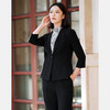 皮尔卡丹女装黑色无领一粒扣西服上衣P51121U5035B0 商品缩略图1