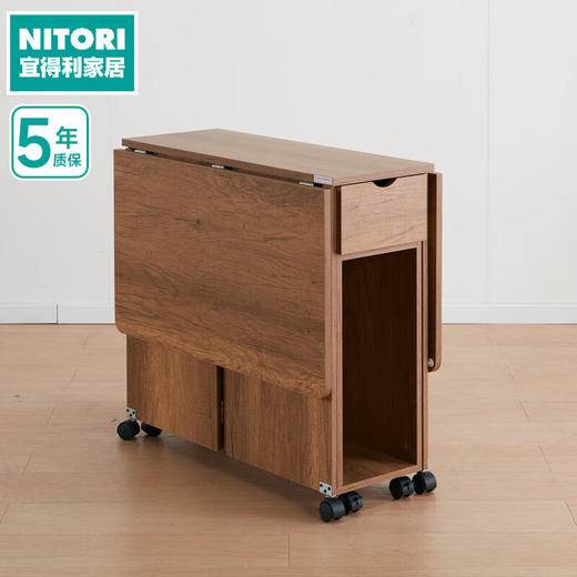 【家具】小户型出租屋可移动折叠餐桌餐边柜 ST025 商品图0