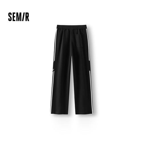 商场同款|森马休闲裤男春侧边撞色织带针织裤2026新款宽松直筒裤 商品图1