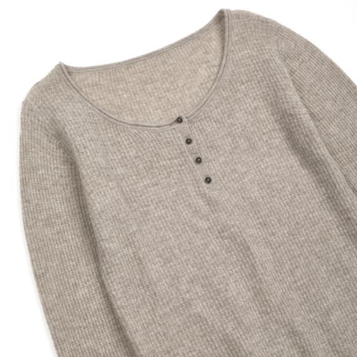 ROMI STUDIO“温暖亨利”山羊绒绵羊毛圆领保暖开襟毛衫RWCSST1806 商品图2