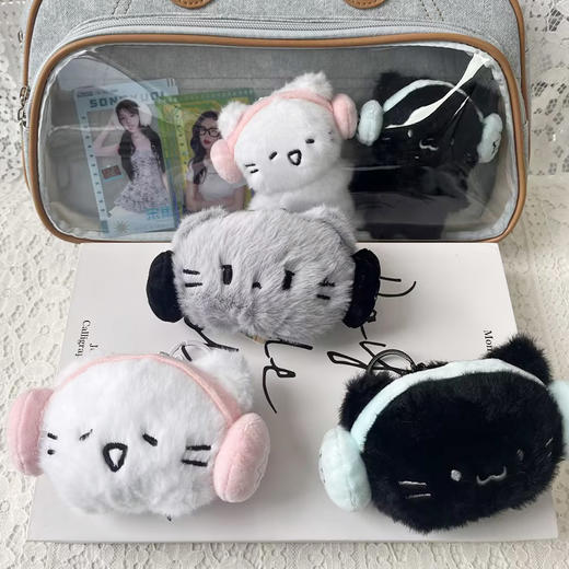 耳机小猫零钱包毛绒匙扣-纪念日百货门店同款169648961 商品图3
