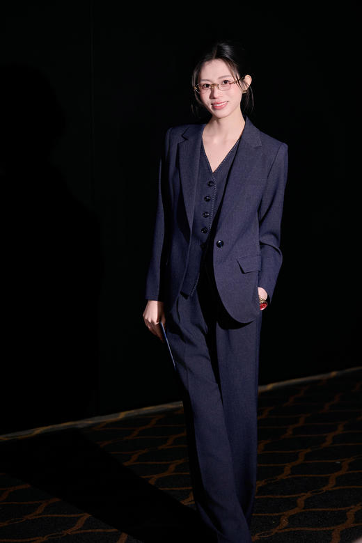 法小曼*子珍蓝色气质高级感马甲三件套cmp2745 商品图0