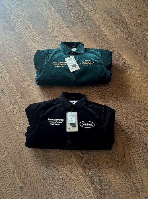 Carhartt Wip 字母刺绣灯芯绒翻领加棉棒球服外套 商品图4