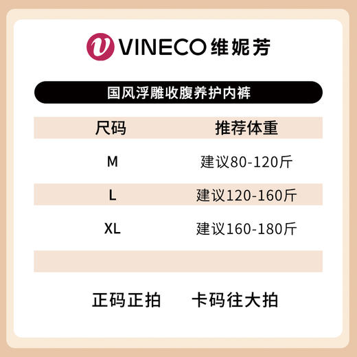 【59元6条】维妮芳-新中式国风浮雕收腹养护内裤六条 商品图3