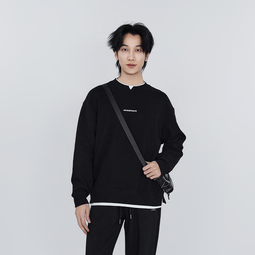 【新品上新】HX 春季假两件圆领卫衣S106611022101 商品图2