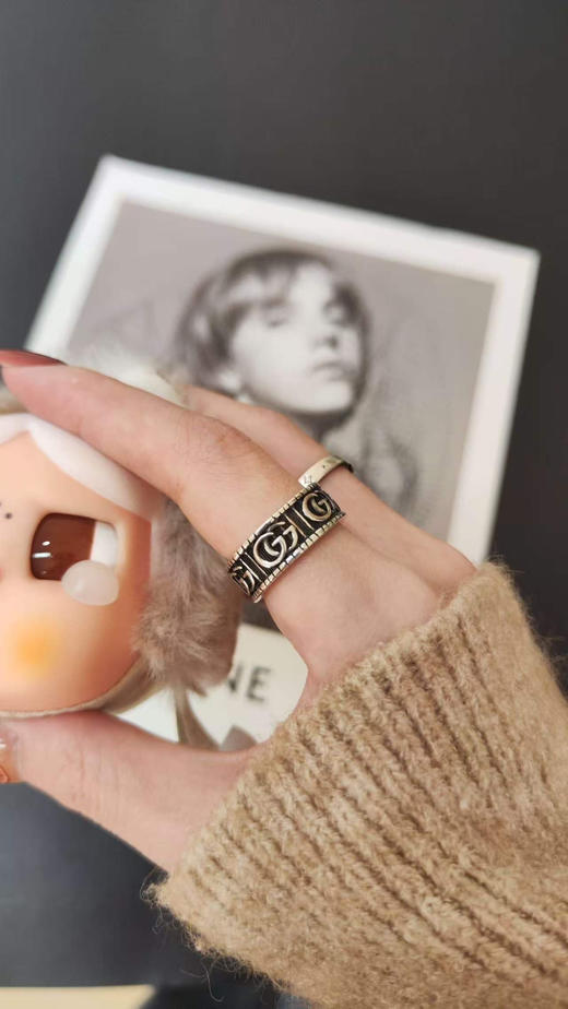 GU原单男女同款捡漏复古做旧戒指可做项链吊坠 商品图3