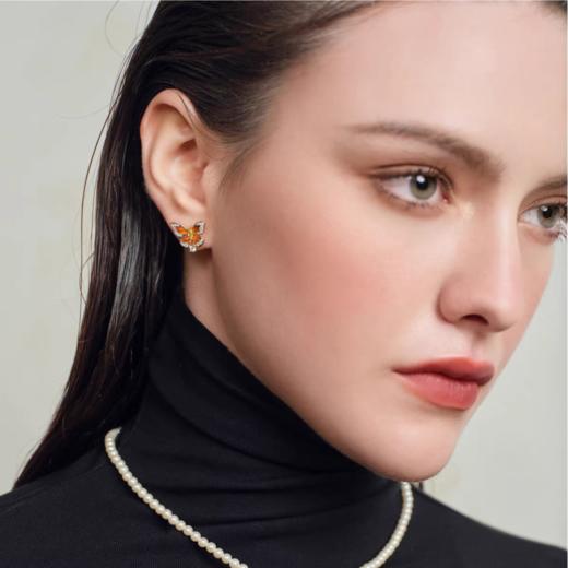 2楼Fellala/翡拉拉「蝴蝶」925银耳钉设计感耳饰货号926434112吊牌价1099现价989 商品图4