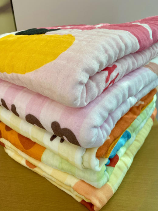 松植屋全棉A类母婴级高密绉纱毯子婴儿浴巾纯棉纱布宝宝新生儿童吸水巾 商品图6