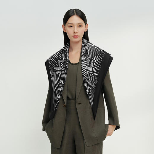 万事利双面印花大方巾-几何迷踪 商品图2