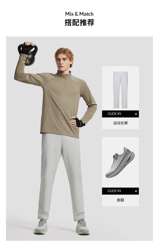 F020504男士SOLOTEX长袖半拉链贴身保暖针织衫 商品图9