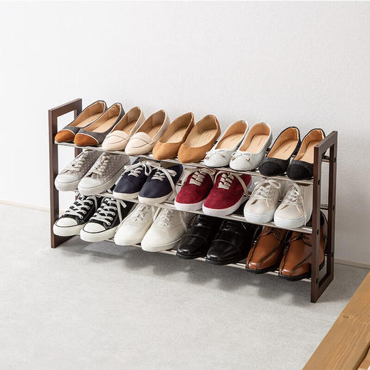  学生宿舍门口鞋子多层室内简易放置架 伸缩鞋架 商品图5