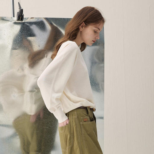 谜底套头针织衫长袖2026春季新品原创立体花时髦毛衣女261MZ0342 商品图1