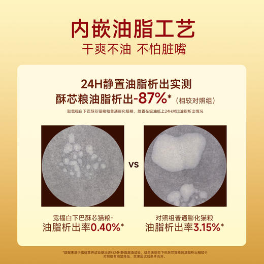 新品【白下巴酥芯粮】24H出油率直降87%  内嵌油脂工艺 干爽颗粒 助力减少黑下巴 油下巴 68%鲜肉添加 30天助力改善软便 双乳营养 助力提免疫 商品图3