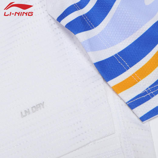 李宁羽毛球服中青队大赛系列男女同款比赛训练吸汗速干短袖AAYW045 商品图5