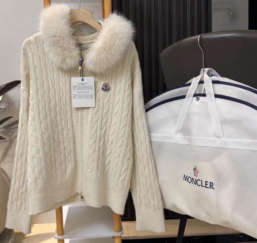 F020541绞花毛领刺绣拉链针织毛衣外套开衫 商品图12