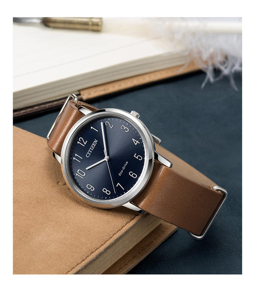 西铁城/CITIZEN光动能日历小牛表男表BJ6501-10L 商品图3