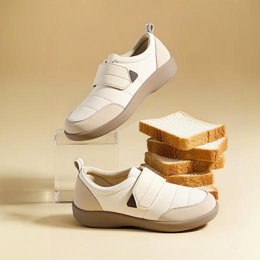 Pansy盼喜日本女鞋超轻舒适魔术贴百搭休闲鞋 商品图1