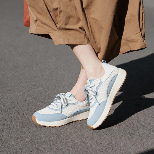 Pansy盼喜日本女鞋超轻舒适透气拼色休闲运动鞋2026年春季新款HD4307 商品图4