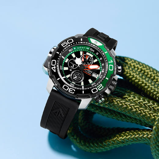 西铁城 蓝宝石玻璃 不锈钢间DLC 光动能手表BJ2168-01E 商品图5